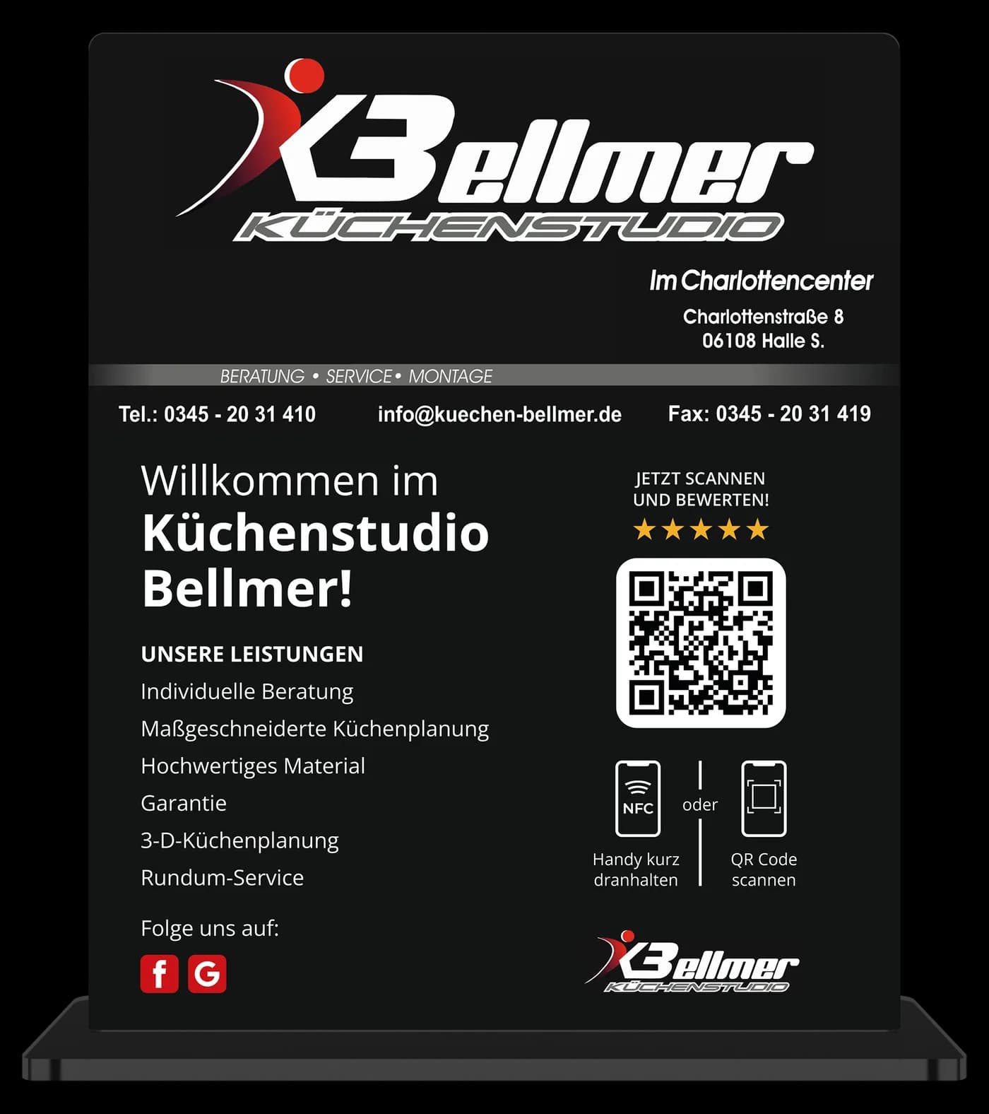 mumaboard Aufsteller von Küchenstudio Bellmer