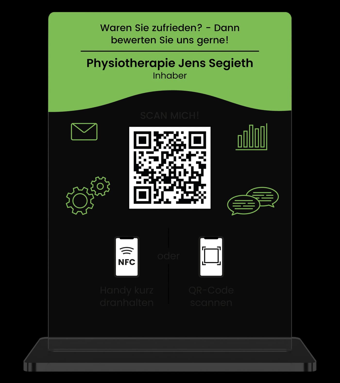 mumaboard Aufsteller von Physio Segieth