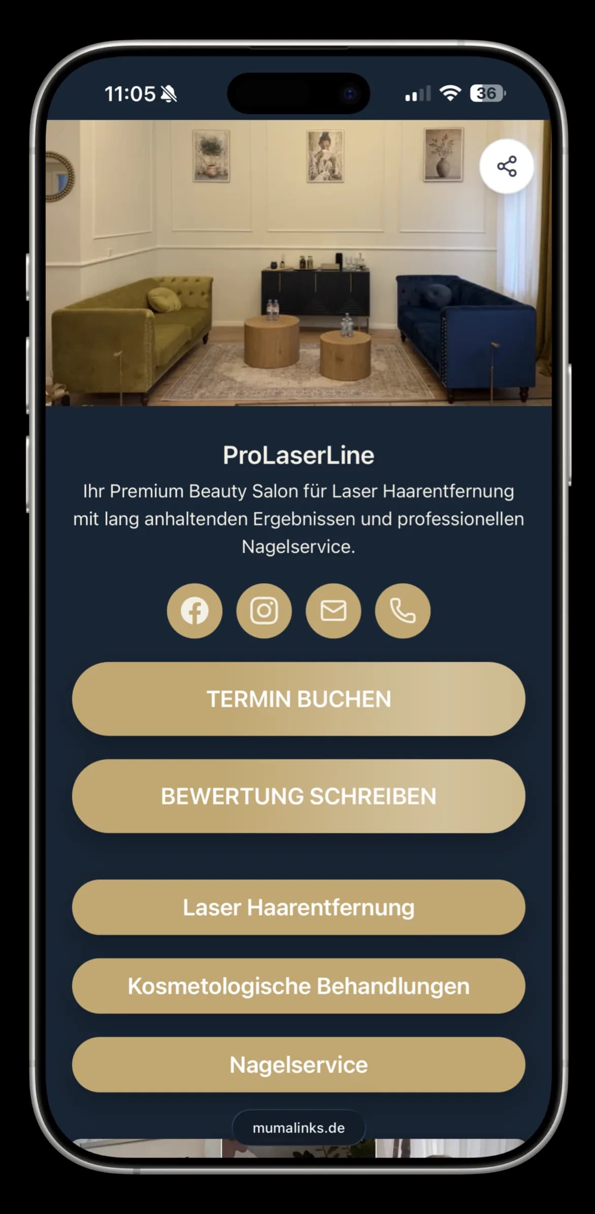 mumalinks Profilseite von Prolaserline